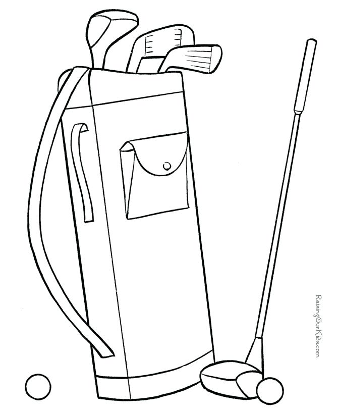 670x820 Golf Coloring Pages Golf Bag Coloring Page Best Golf Towel Images
