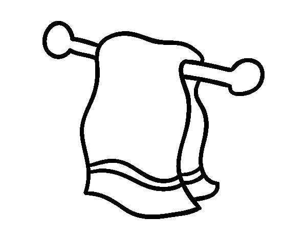 600x470 Towel Coloring Page