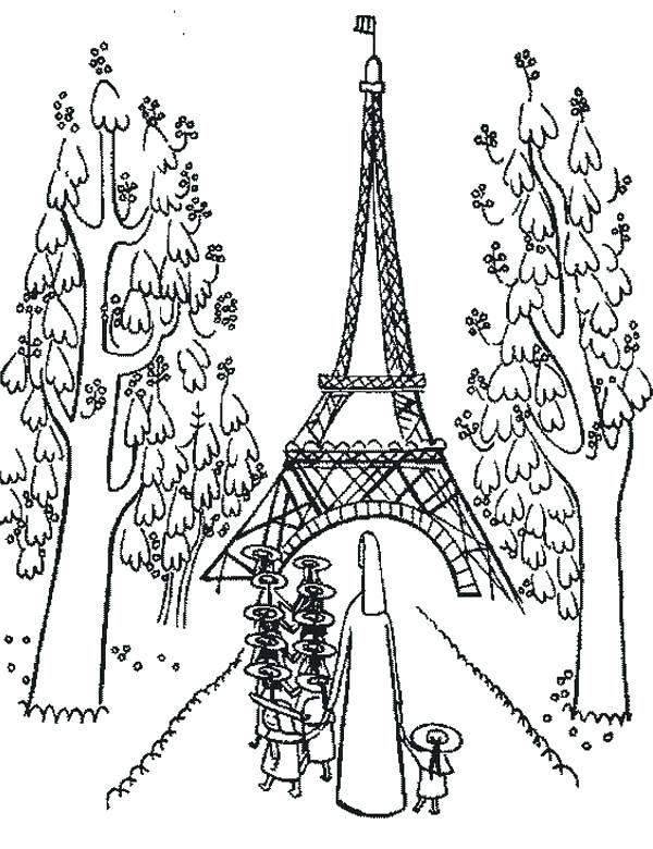 600x780 Eiffel Tower Coloring Pages Tower Holiday At Tower Coloring Page