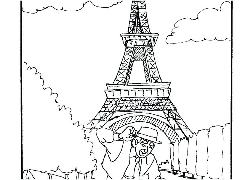 827x609 Eiffel Tower Coloring Page Tower Coloring Pages Photographs Tower