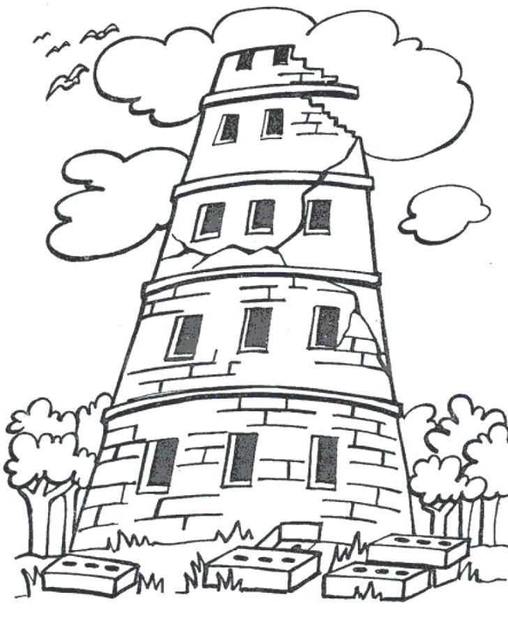 728x918 Coloring Tower Of Babel Coloring Pages The Best Images On