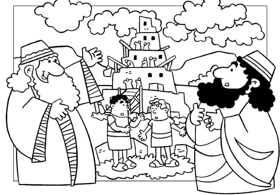 913x638 Tower Of Babel Coloring Pages Tower Of Babel Printables Tower