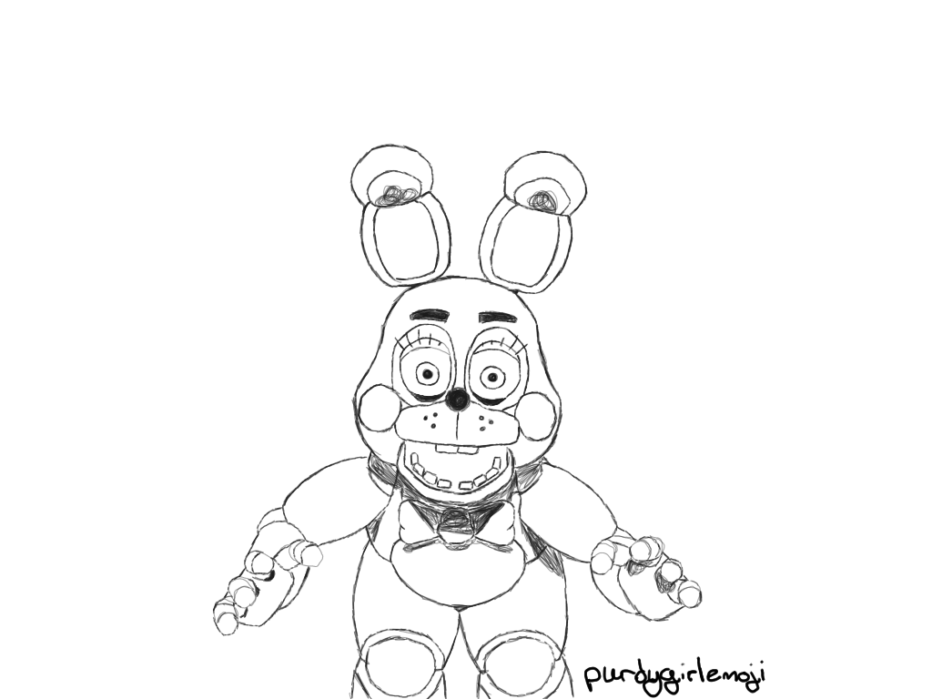 1024x768 Value Toy Bonnie Coloring Pages Fortune Drawin
