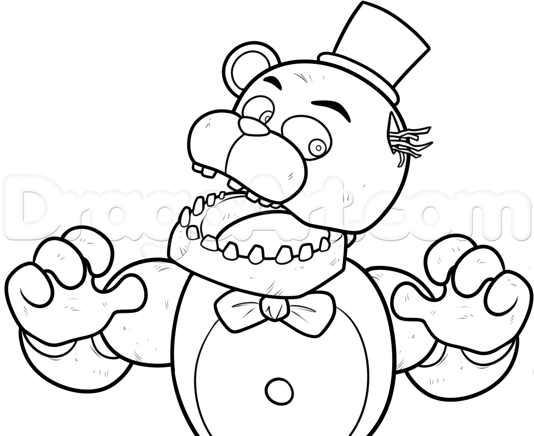 1099x899 Fnaf 4 Coloring Pages All Characters