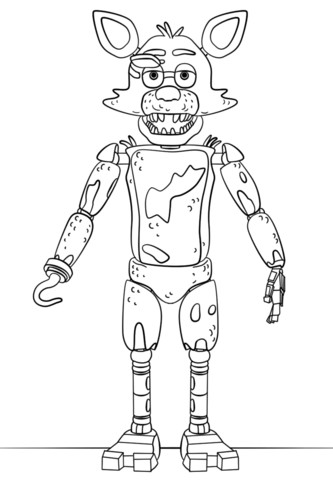 333x480 New Funtime Foxy Coloring Pages Fnaf Toy Foxy Coloring Page Five