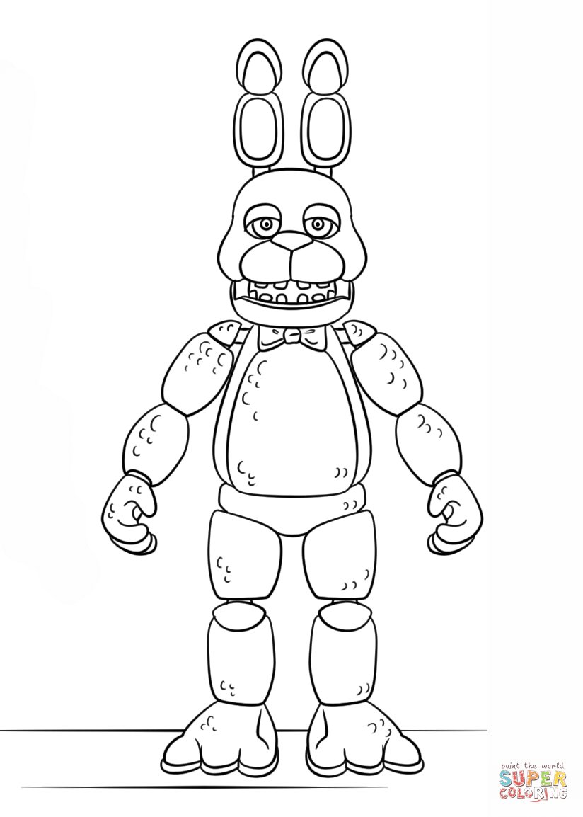 824x1154 Sensational Toy Bonnie Coloring Pages Fnaf Pag