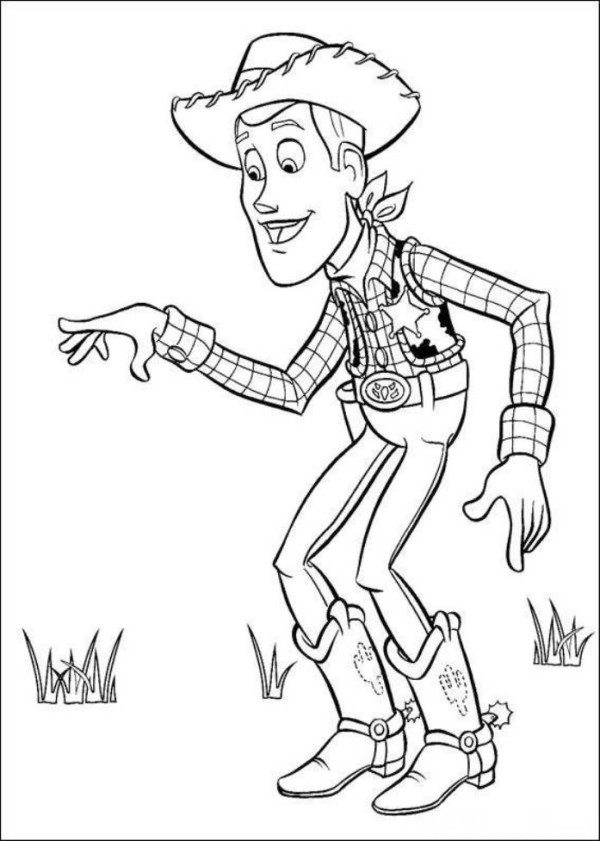 600x841 Woody Sheriff Toy Story 3 Coloring Pages