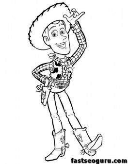 264x338 Printable Toy Story 3 Coloring Pages Woody