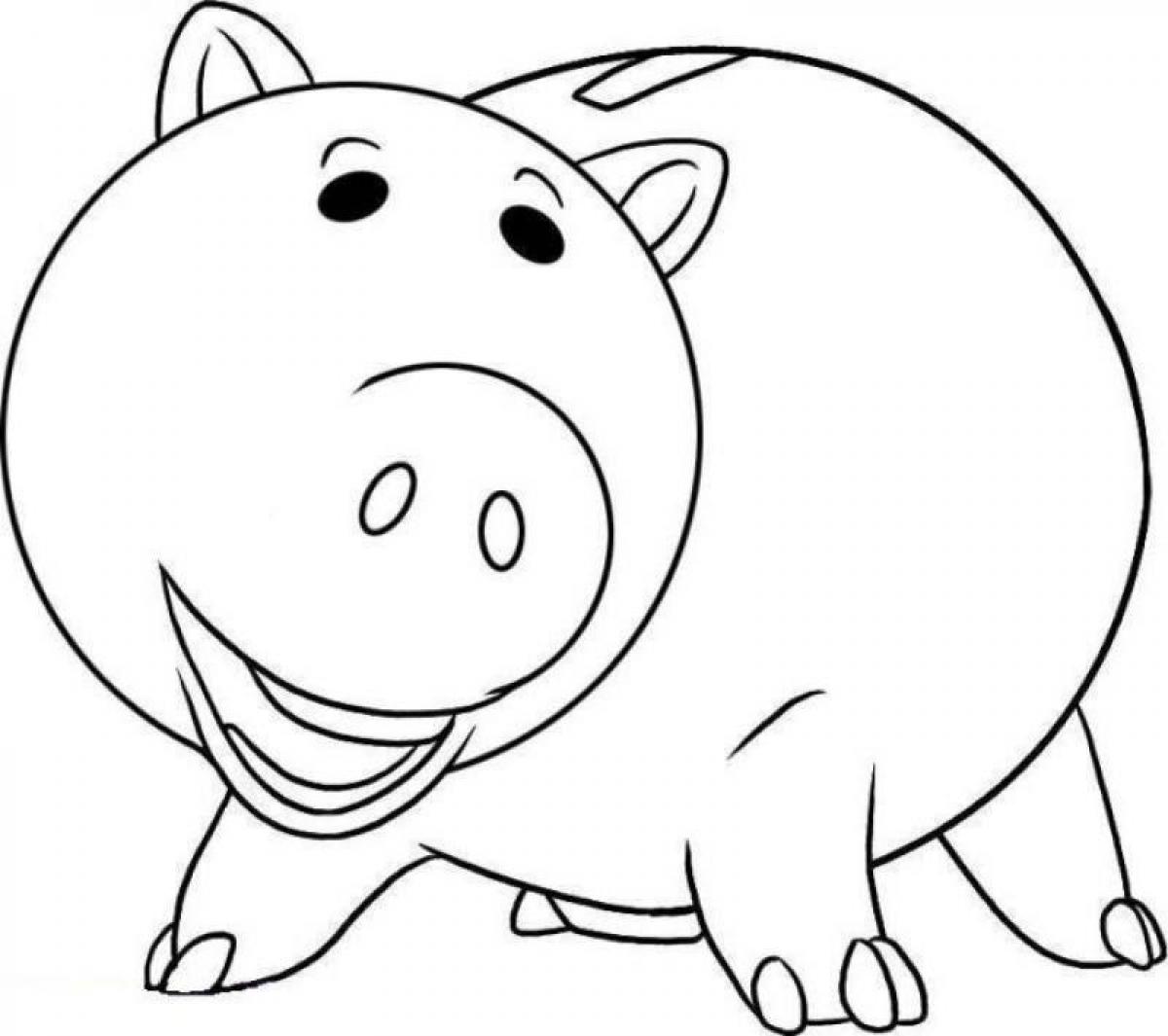 1200x1065 Toy Story Hamm Character Free Coloring Page Disney, Kids, Toy