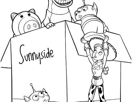 440x330 Jessie Toy Story Coloring Pages Coloring Home, Toy Story Christmas