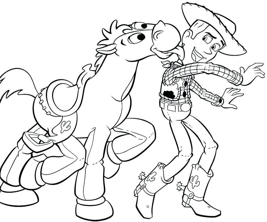 920x767 Jessie Toy Story Coloring Pages Woody Buzz And Bullseye Toy Story