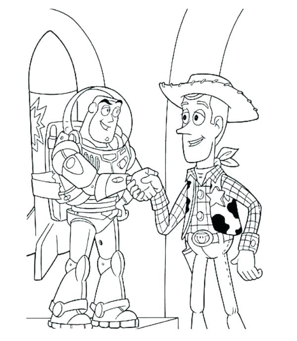 600x689 Woody Coloring Page Woody Toy Story Coloring Pages Woody And Buzz