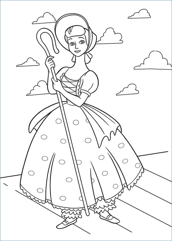 567x794 Woody Jessie Buzz And Bullseye Toy Story Coloring Page