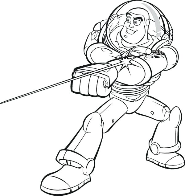 600x636 Toy Story Coloring Page For Kids Buzz Colouring Pages Buzz And His