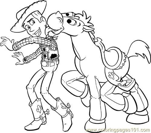 500x441 Toy Story Woody (1) Coloring Page