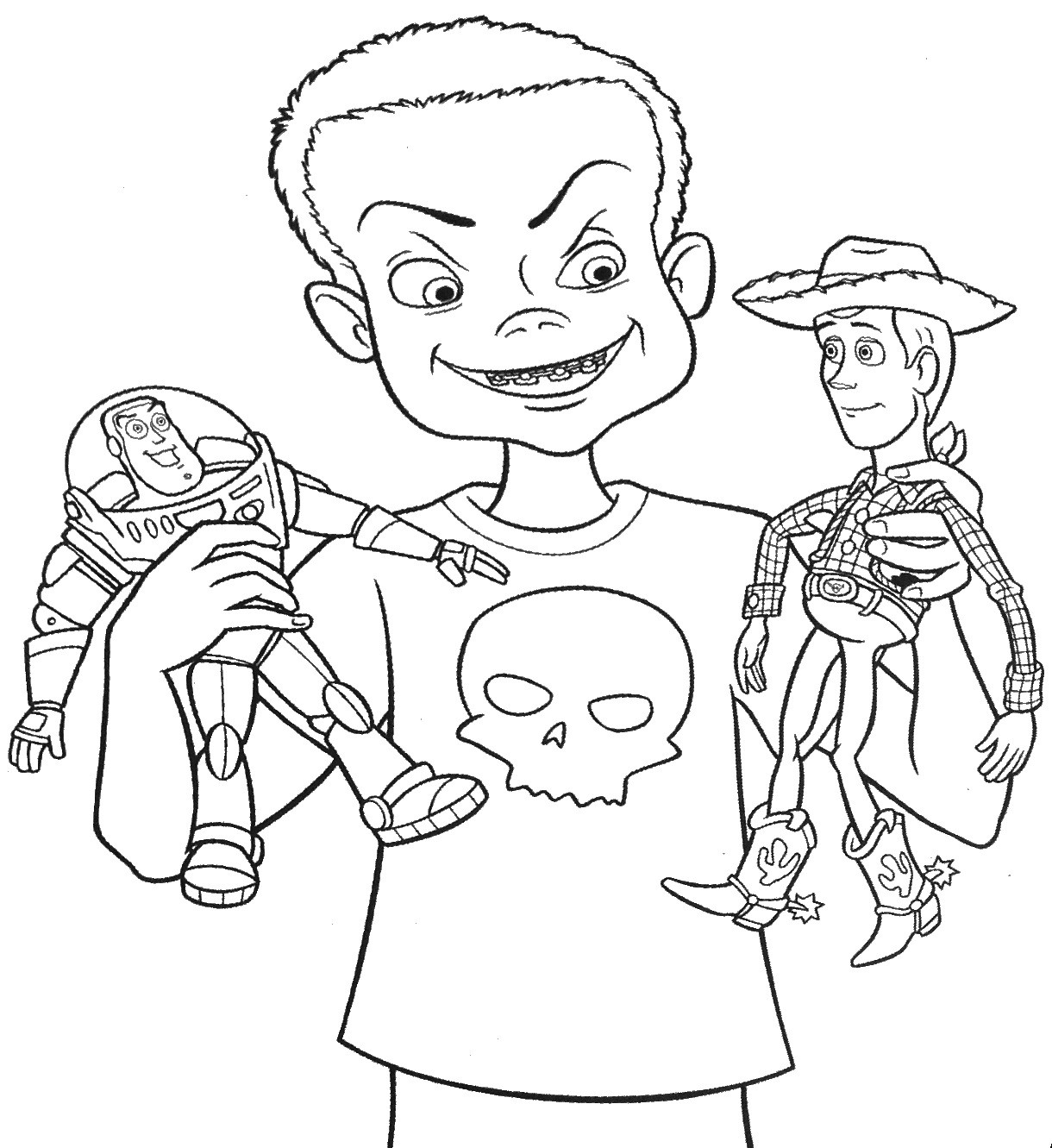 1220x1331 Toy Story Coloring Pages Bullseye Woody Jessie Coloringstar