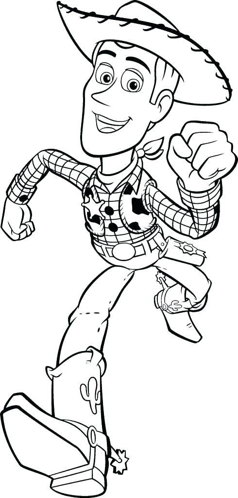 490x1024 Coloring Pages Of Toy Story Woody Toy Story Coloring Page
