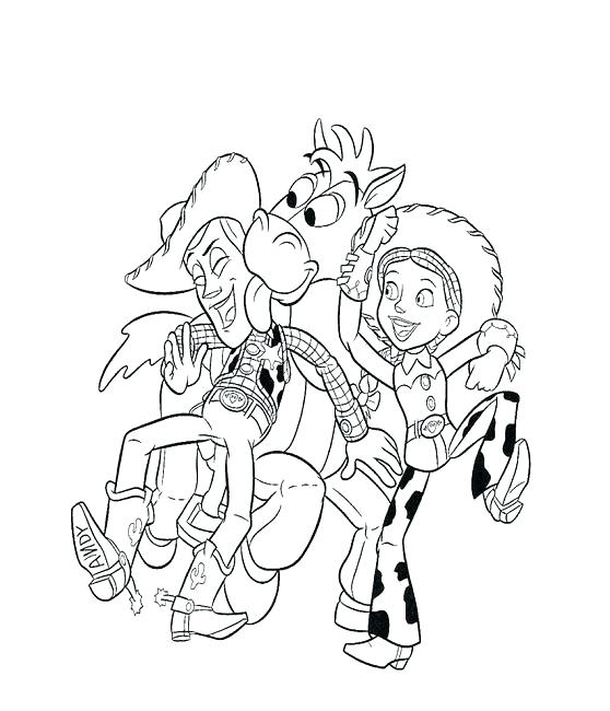 558x650 Jessie Toy Story Coloring Pages Toy Story Coloring Pages Woody