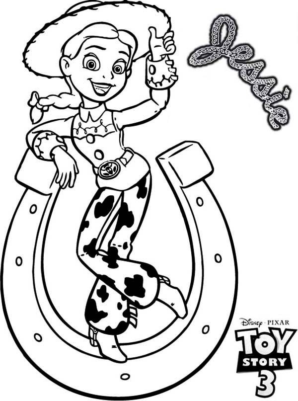 600x807 Toy Story, Jessie And A Horseshoe Tipping In Toy Story 3
