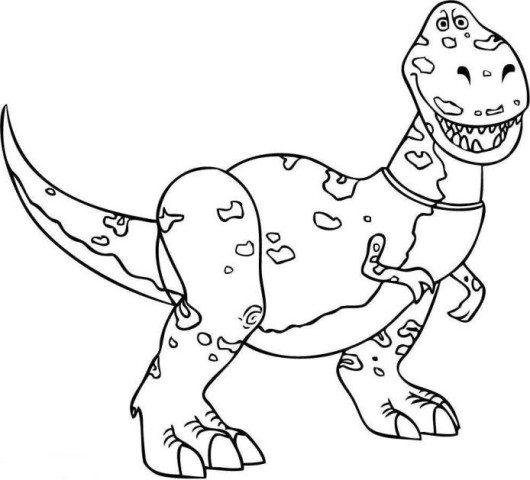 530x480 Rex Dinosaur Toy Story Coloring Pages
