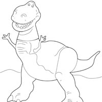 200x200 Rex Coloring Pages Surfnetkids
