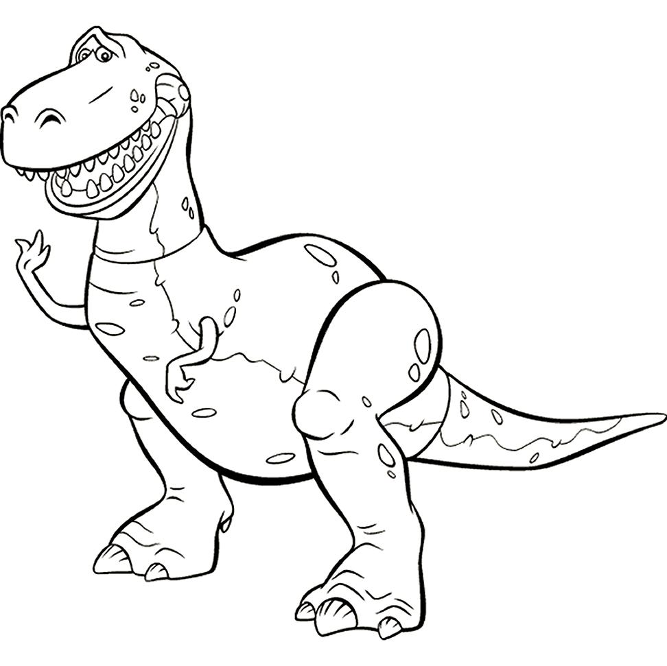 972x971 Toy Story Rex Coloring Pages