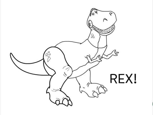 600x450 Rex And Mr Potato Head In Toy Story Coloring Page Download Toy