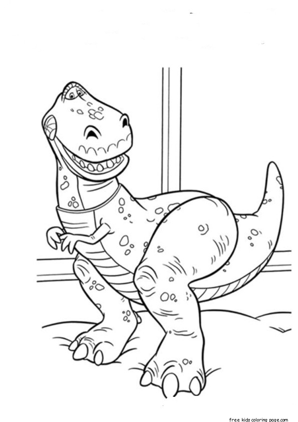 595x842 Printable Toy Story 3 Tyrannosaurus Rex Coloring Pages