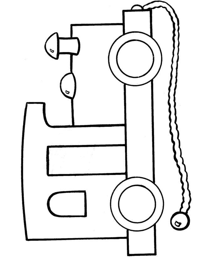 Toy Train Coloring Page