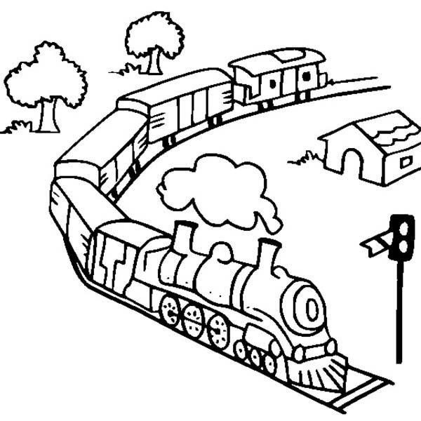 600x600 Toy Train Coloring Page Color Luna