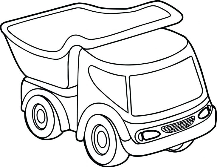 728x559 Coloring Pages For Kids L Long Trailer Truck Page Handy Manny