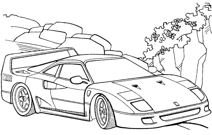 700x448 Ferrari F40 Coloring Page Ferrari Ferrari F40