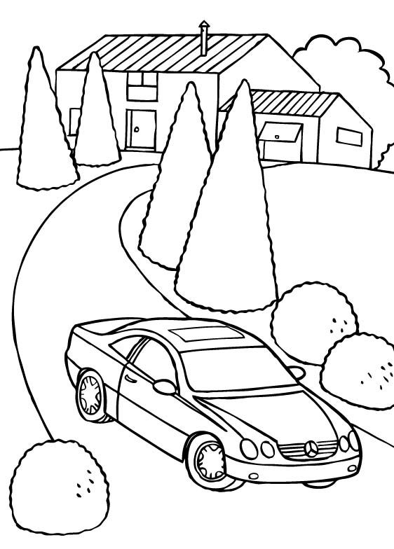 562x784 Mercedes Cl Coloring Page