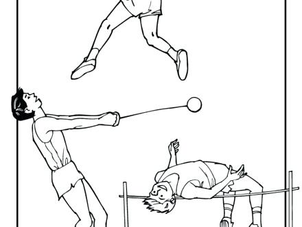 440x330 Track And Field Coloring Pages Track And Field Printable Coloring
