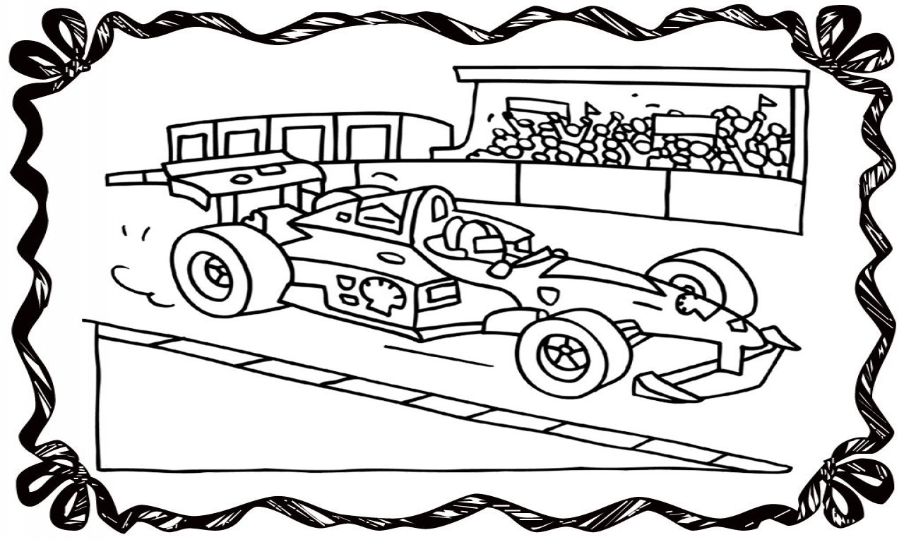 1280x768 Track Coloring Race Car Pages Reaic Or On The Race Car Track