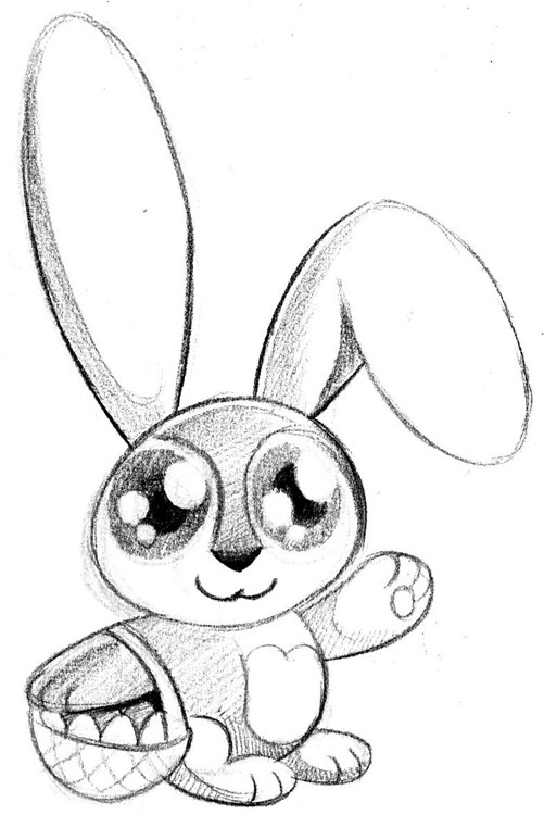 501x750 Track Easter Bunny Concept Art Coloring Page