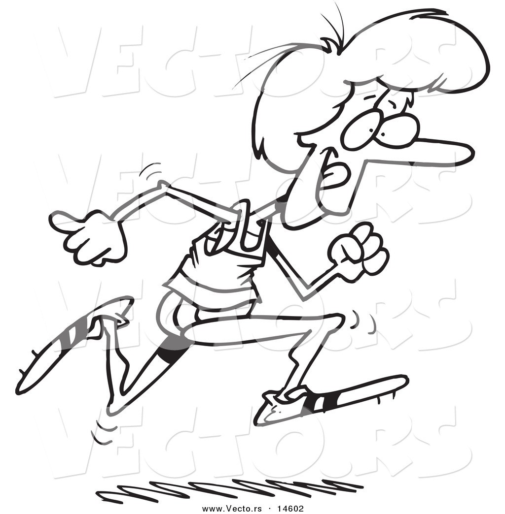 1024x1044 Coloring Pages Of A Girl Running New Vector Of A Cartoon Woman