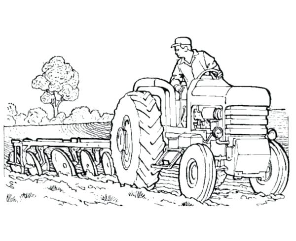 600x490 Tractor Coloring Pages Best Tractor Coloring Pages To Print