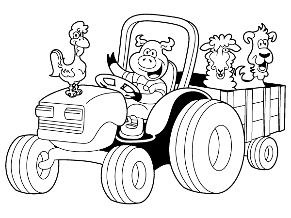 600x450 Simple Tractor Coloring Pages Liberal Tractor Coloring Pages