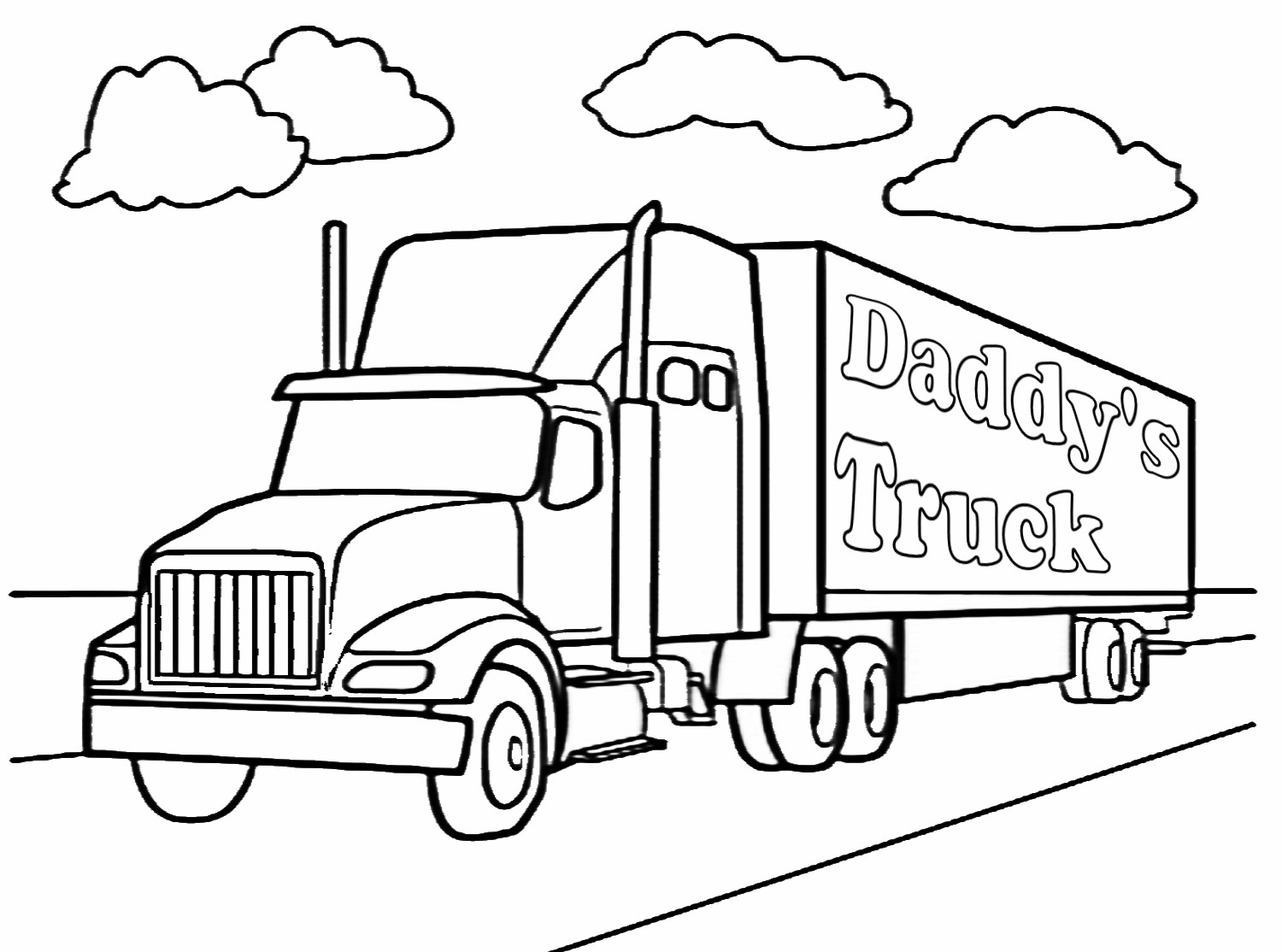 1500x1114 Semi Truck Coloring Pages With Free Printable Semi Truck Coloring