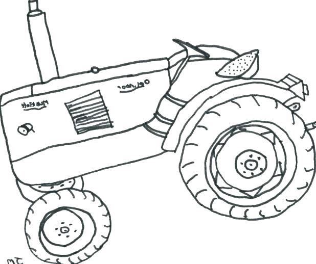618x518 Stunning Coloring Pages Tractors Tractor Trailer Coloring Page