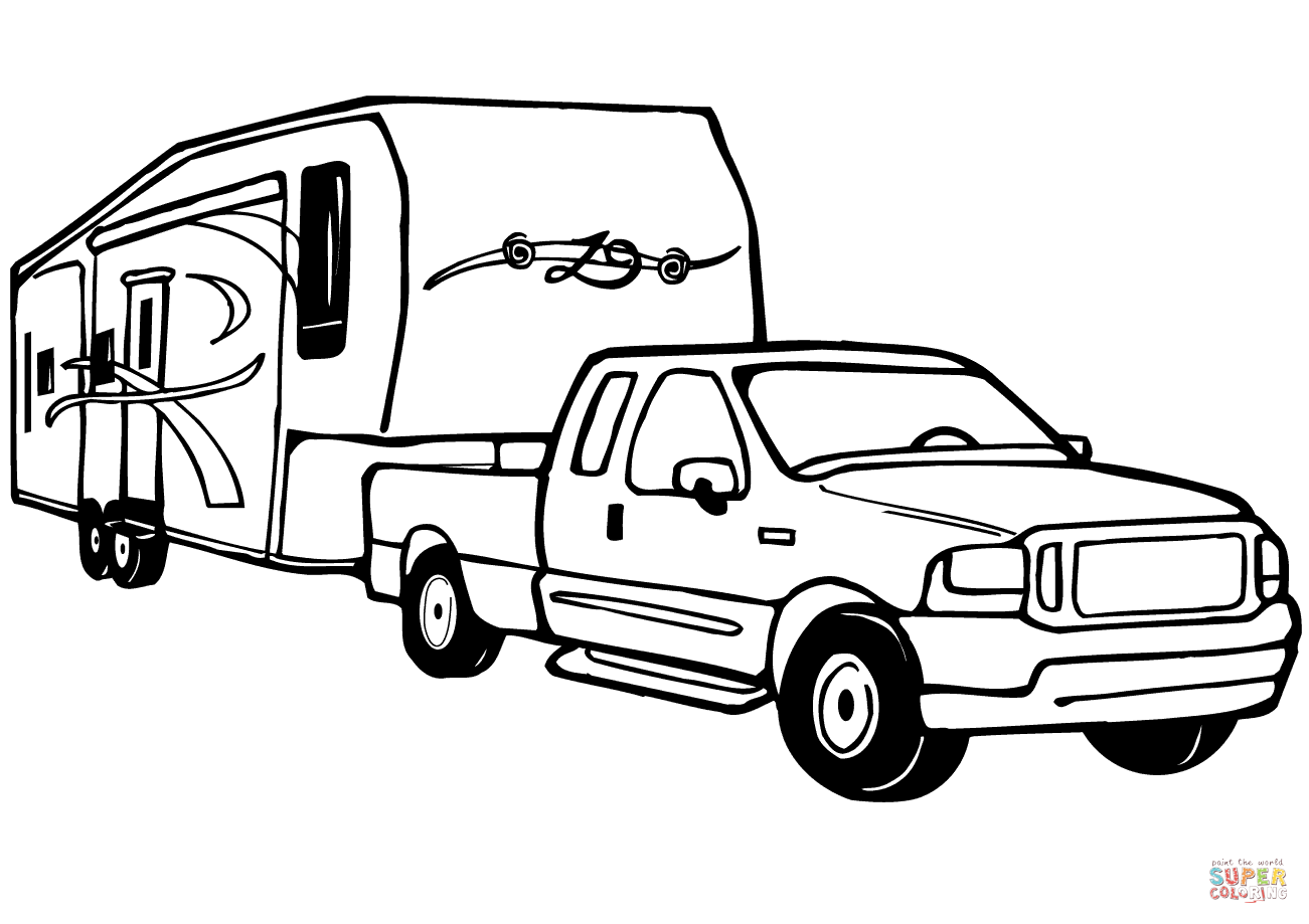 1301x919 Coloring Pages Of Trucks And Trailers Children Colouring Give This