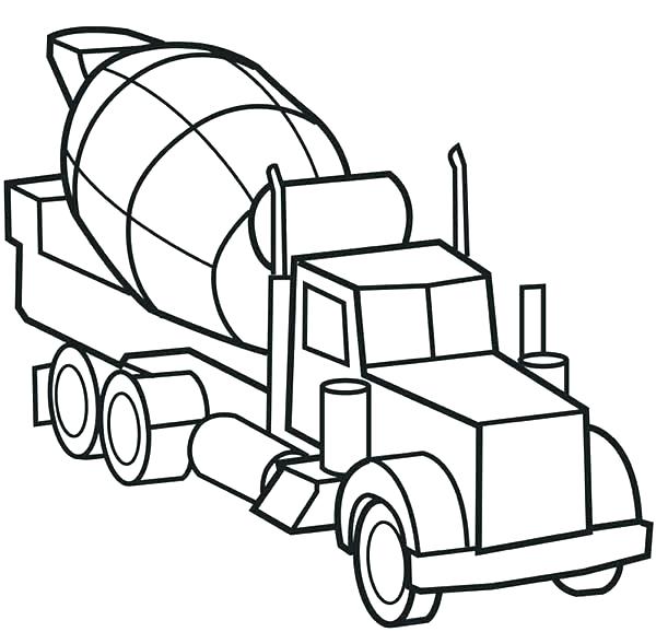 600x578 Coloring Pages Of Trucks And Trailers Tractor Trailer Coloring