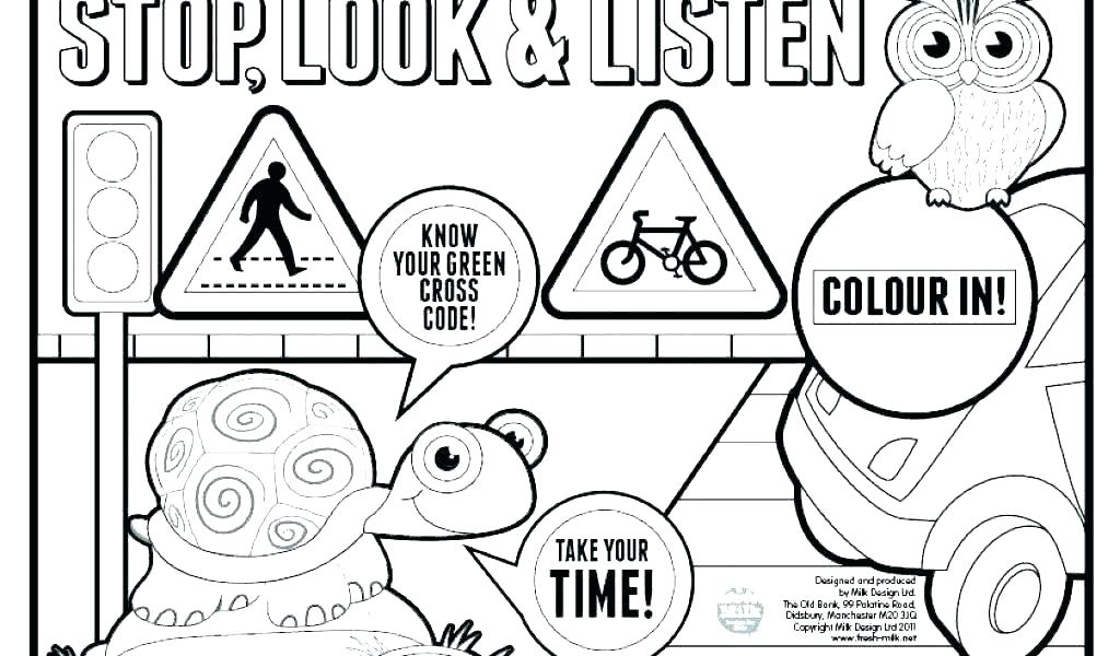 1024x600 Stop Sign Coloring Stop Sign Coloring Page Traffic Light Signs