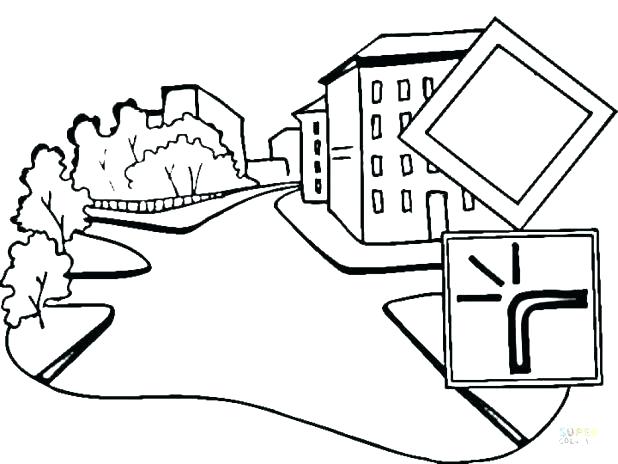 618x464 Safety Signs Coloring Pages Road Sign Coloring Pages Road Signs