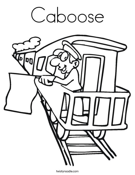 Train Caboose Coloring Pages