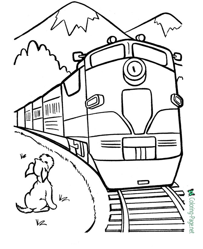 670x820 Train Coloring Pages For Kids 9389