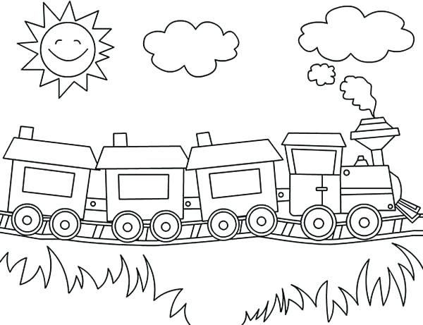600x461 Train For Coloring Steam Locomotive Train Online Coloring Page