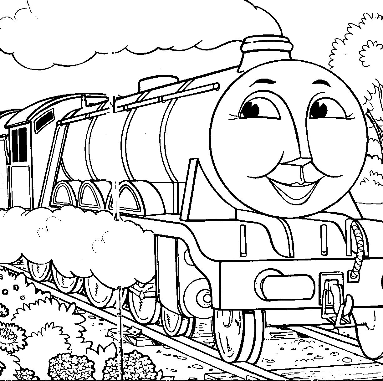 1224x1217 Coloring Pages Trainsmmonpence Train For Kids Caboose Printable