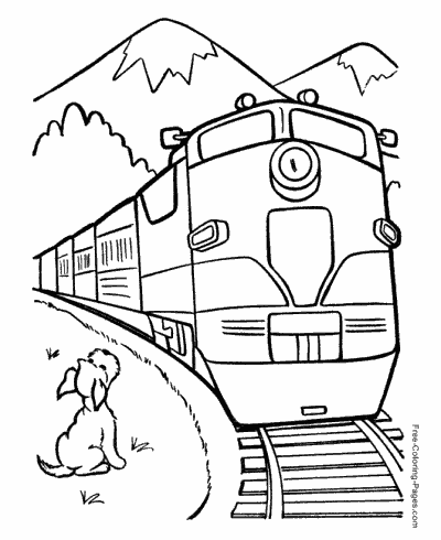 400x490 Train Coloring Pages